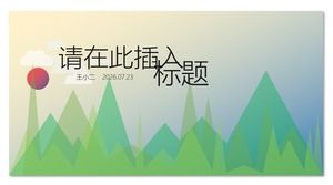 Modèle de rapport de travail d'animation de dessin animé plat frais