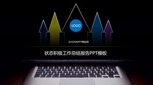 Elma defter yaratıcı çalışma özeti raporu ppt şablonu ile yukarı ok