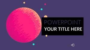 Plantilla de ppt de negocio de dibujos animados de estilo espacial interestelar de transbordador espacial satelital