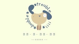 漫画楽しいアニメーション面白いバックグラウンドミュージックシングル犬pptテンプレート