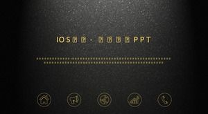 Distinguished golden and black color matching company presentation business presentation tall on ppt template