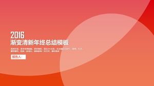 Suspensión clara jerárquica micro tridimensional gráfico grande rojo festivo plantilla de ppt de resumen de trabajo de fin de año universal