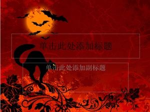 Wildcat bat pumpkin vine halloween ppt template