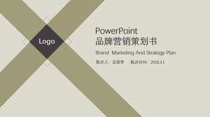 Flat fashion atmosphere magazine style brand marketing planning book ppt template