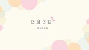 Girly couleur préférée correspondant à la bulle de couleur rapport de travail résumé modèle ppt