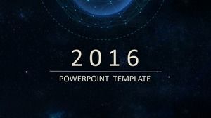 Modello pratico del ppt di affari del vento stellato blu scuro del cielo della bella atmosfera