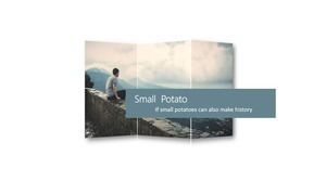 „Little People” - puzzle geometryczne kreatywny minimalistyczny szablon biznes ppt