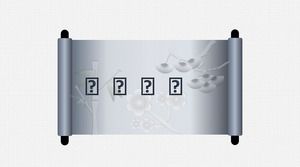 Jährlich kalt drei Freunde Scroll Cover einfache Atmosphäre chinesische Stil ppt Vorlage