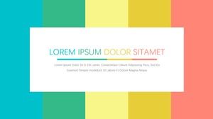 Modèle de ppt d'affaires cinq couleurs plat passion vitalité atmosphère