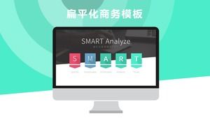 Plantilla ppt general de informe comercial plano simple tricolor