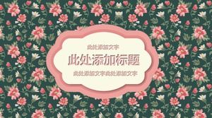 Modèle ppt de résumé de rapport d'affaires élégant de petites fleurs fraîches