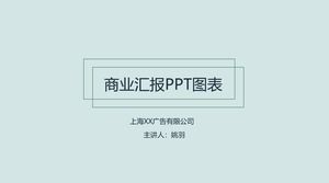 Słaby ciemnozielony minimalistyczny szablon raportu pracy biznesowej ppt