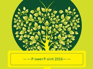 Ppt-Vorlage des kreativen grünen Umweltthemas des öffentlichen Wohlfahrts des Baumes