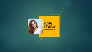 Tam sürüm grafik tasarımcı kişisel iş özgeçmiş ppt şablonu