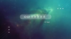 Piękny marzycielski gwiaździste niebo ios stylu biznes szablon ppt