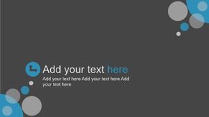 A aplicação final do modelo ppt de negócios simples de atmosfera plana e circular