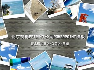 Picture creative typography colorful dynamic album ppt template