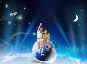 Primary school natural science education teaching courseware ppt template