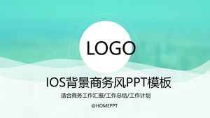 İOS arka plan iş tarzı iş özeti raporu ppt şablonu
