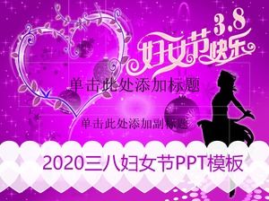 Lightly dancing beauty 2016 March Eighth Women's Day ppt template