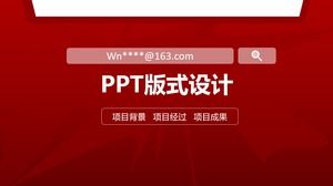 Prosty szablon PPT do zarządzania atmosferycznym czerwonym projektem