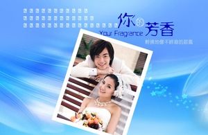 Красивая романтическая пара свадебных шаблонов ppt альбома