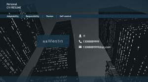 Prosty styl strony internetowej układ osobisty szablon CV szablon ppt