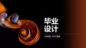 Modello di ppt del rapporto di risposta di progettazione di graduazione dello studente di conservatorio