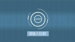 Blue brushed business background simple line work summary report ppt template