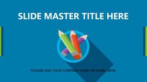 Modello ppt squisito piatto semplice stile europeo e americano