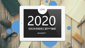 簡易辦公室商務休閒工作報告ppt模板