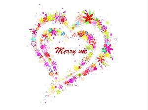 Happy me happy love-love theme cartoon ppt template