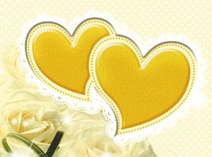 Goldene Liebe weiße Rose Hochzeit Hochzeit ppt Vorlage