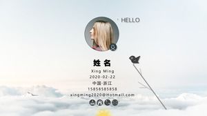 Basit ve zarif high-end kişisel özgeçmiş ppt şablonu