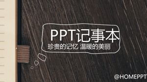 Cenne wspomnienia ciepłe piękno notatnik ppt szablon