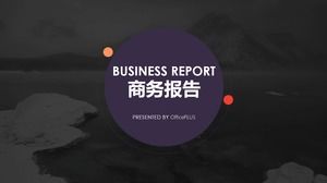 Czarny fioletowy szlachetny styl prosty wysoki raport biznesowy szablon ppt