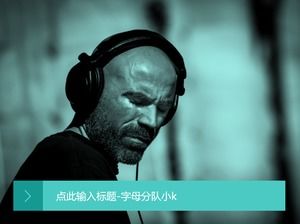 Stylowy płaski ciemnozielony klimat piękny szablon ppt