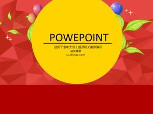 低ポリスタイルの背景シンプルなフラットpptテンプレート