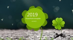 Clover creative простой натуральный маленький свежий универсальный шаблон ppt