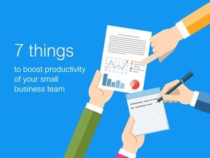 Takım verimliliğini artırmak için 7 yolu-Avrupa ve Amerikan tarzı düz iş ppt şablonu