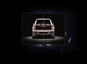 mini cooper mobil menunjukkan template ppt album dinamis