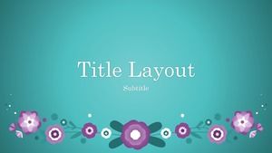 Modelo de ppt legal e limpo de flor roxa