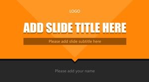 Template ppt desain oranye hitam bergaya Eropa dan Amerika