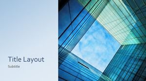 Menatap bangunan bisnis modern dengan template ppt minimalis