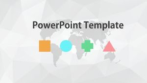 Origami background European and American style color fresh business ppt template