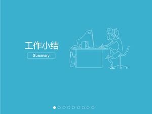 Cienkie linie to także piękny osobisty szablon podsumowania pracy ppt