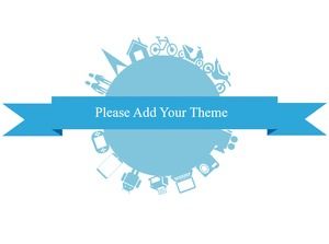 Work travel leisure three color fresh universal ppt template