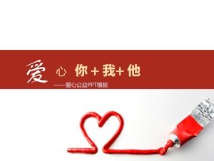 Te amo, a mí y a los demás: concéntrate en la plantilla ppt de bienestar público de los niños abandonados