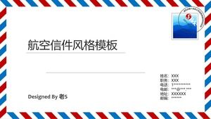 Letter to loved ones-envelope letter element creative ppt template