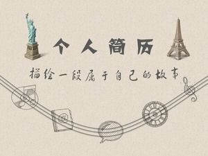あなた自身のダイナミックな創造的な個人的な履歴書pptテンプレートのストーリーを描く